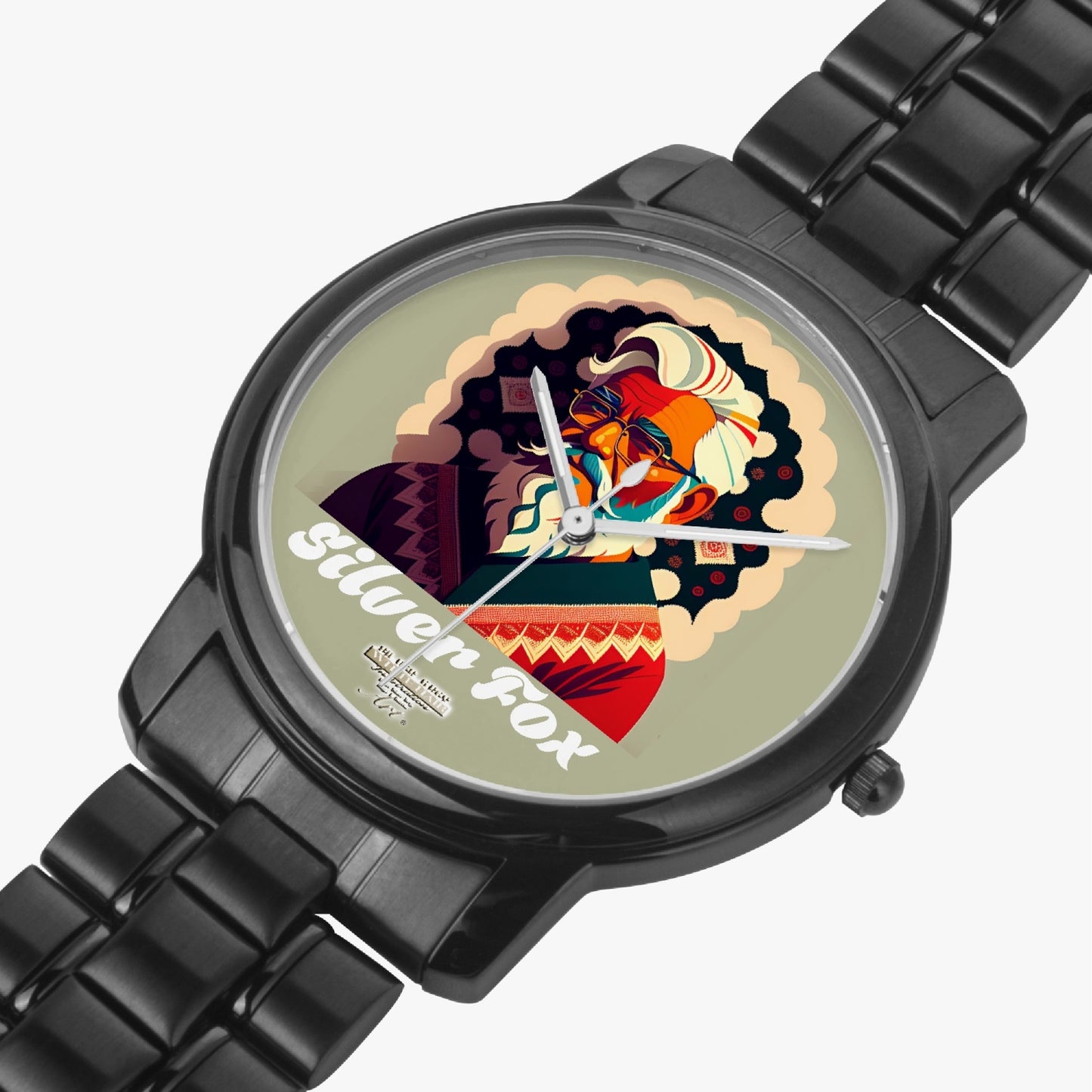 South Asian Silverfox Folding Clasp Type Stainless Steel Quartz Watch