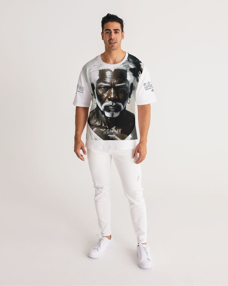 Black silver grey brother Men's All-Over Print Premium Heavyweight Tee