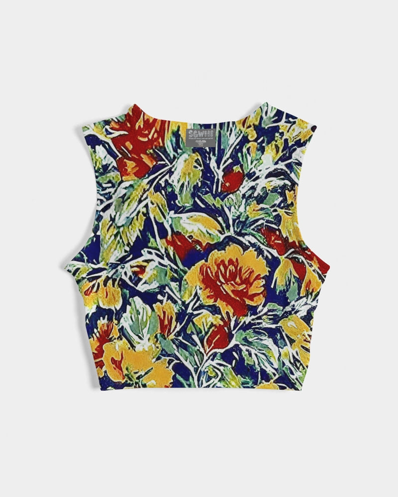 Painted floor design Women's All-Over Print Twist-Front Tank