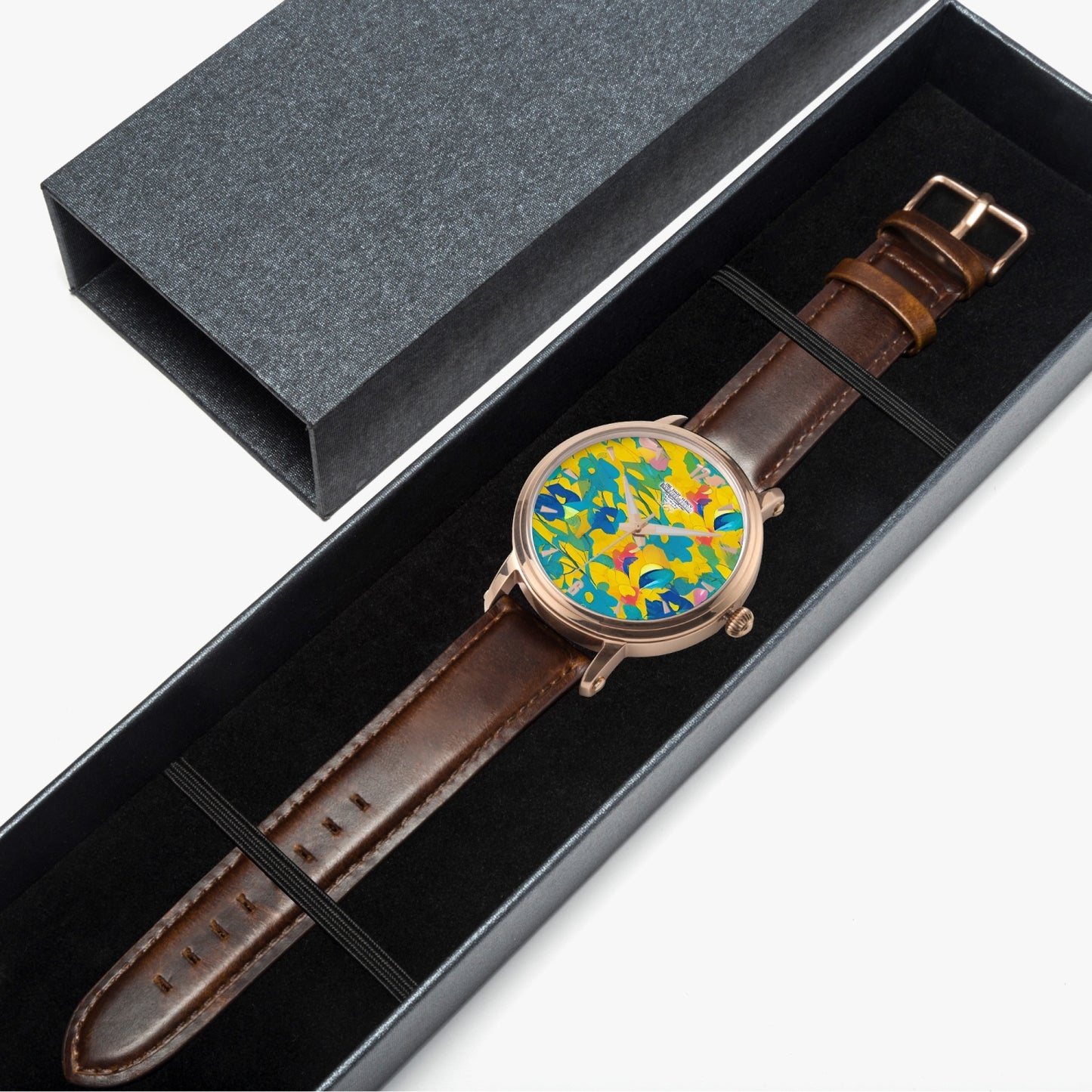Silver grey white hair inspiration Unisex Automatic Watch (Rose Gold)