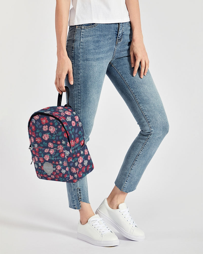 Midnight blue pretty glance. Mini Canvas Backpack