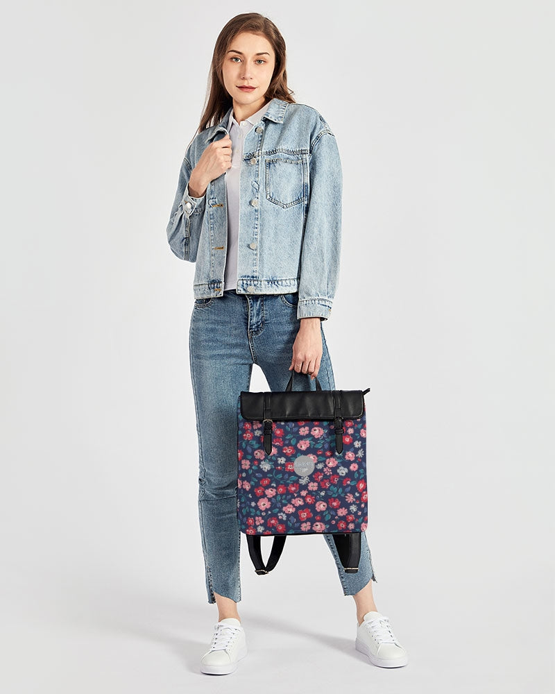 Midnight blue pretty glance. Casual Flap Backpack