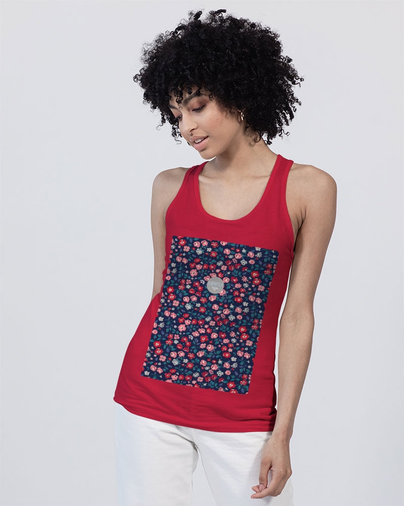 Midnight blue pretty glance. Unisex Jersey Tank | Bella + Canvas