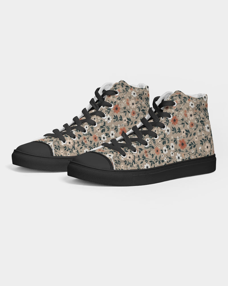 Busy and pretty Women's Hightop Canvas Shoe - Black