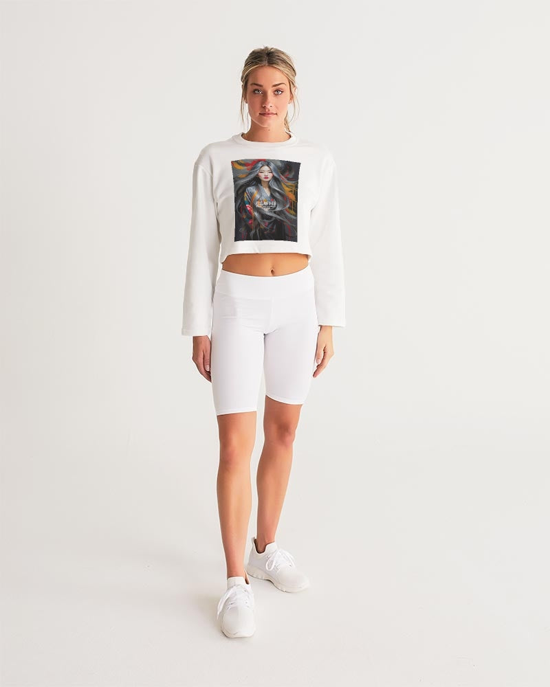 This is part three of a three part collection Women's All-Over Print Cropped Sweatshirt