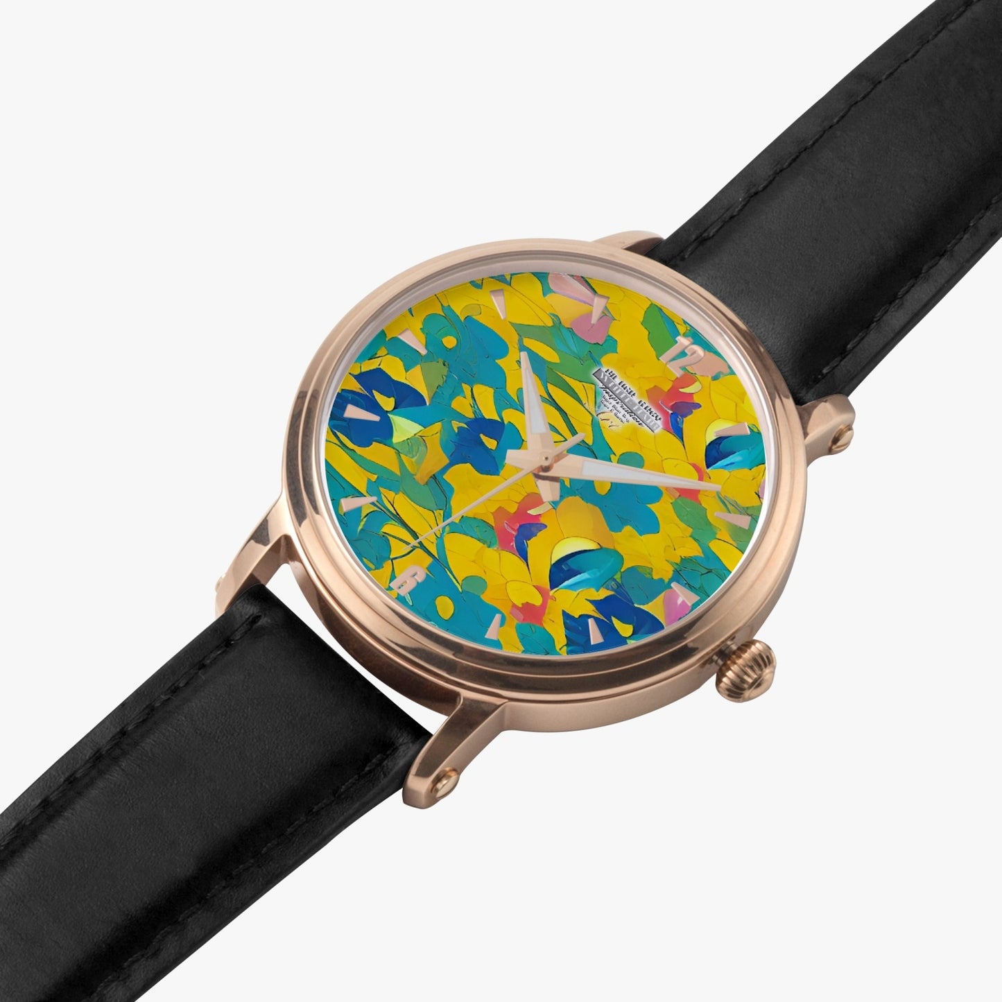 Silver grey white hair inspiration Unisex Automatic Watch (Rose Gold)