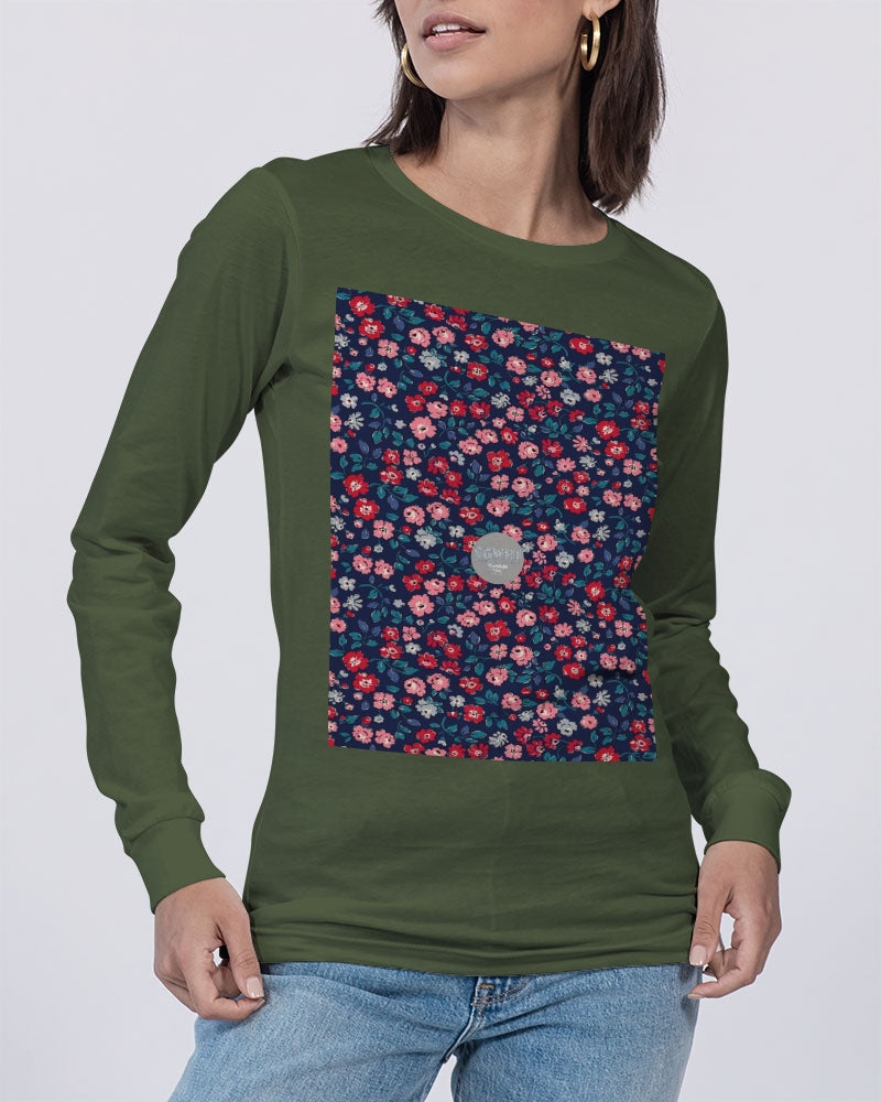 Midnight blue pretty glance. Unisex Jersey Long Sleeve Tee | Bella + Canvas
