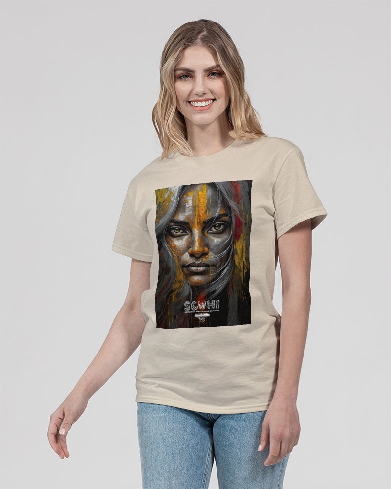 South Asian silver grey white hair sisters portrait Unisex Ultra Cotton T-Shirt | Gildan