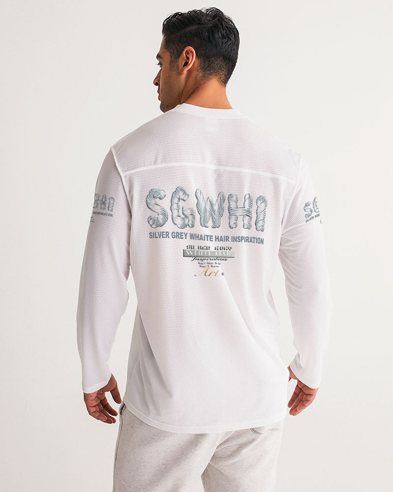 Black silver grey brother Men's All-Over Print Long Sleeve Sports Jersey