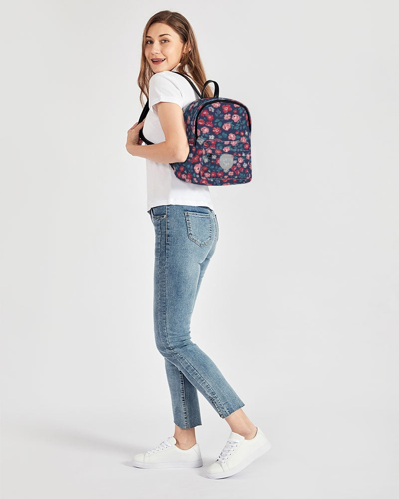Midnight blue pretty glance. Mini Canvas Backpack