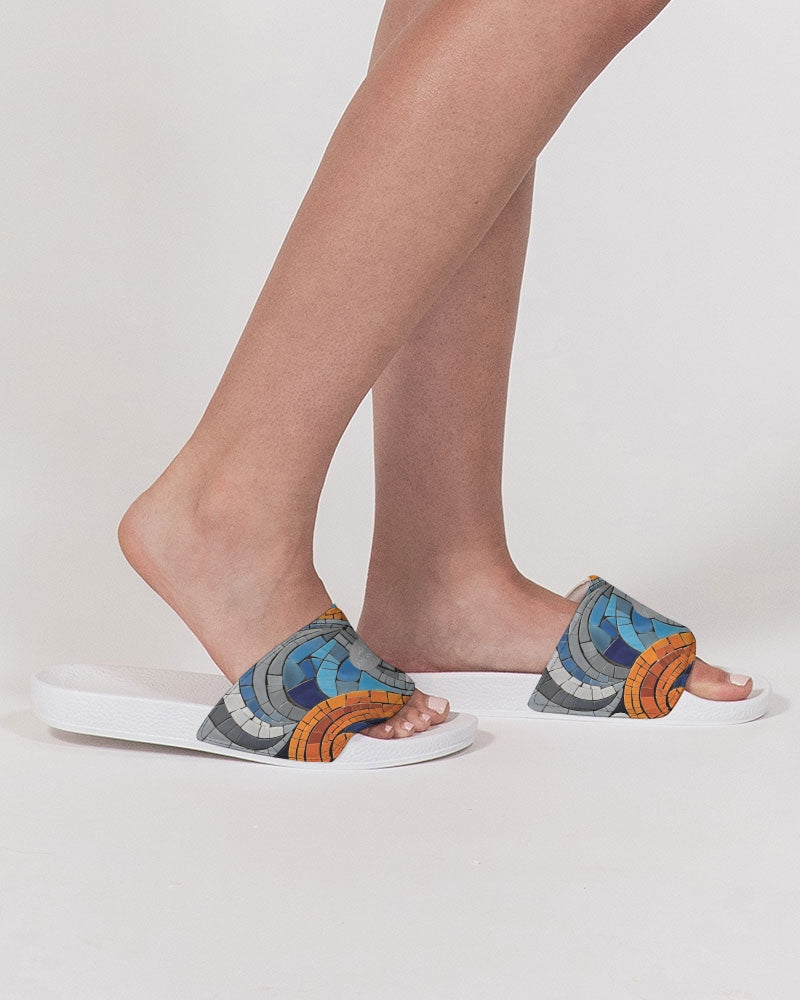 Beautiful Mosaic White Sister Women's Slide Sandal
