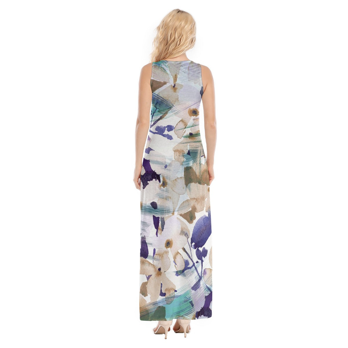 All-Over Print Women's Vest Dress | Length To Ankle