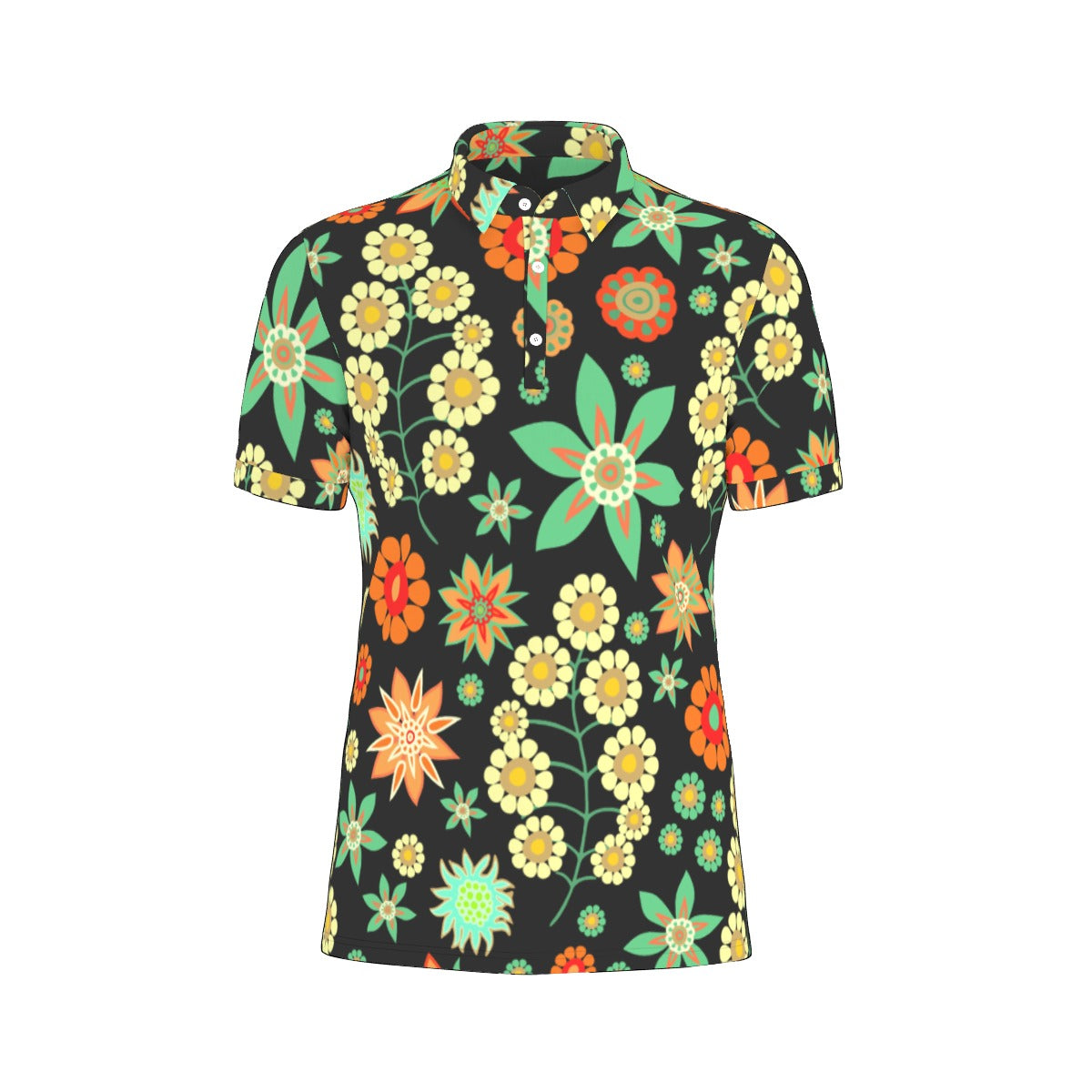 All-Over Print Men's Stretch Polo Shirt