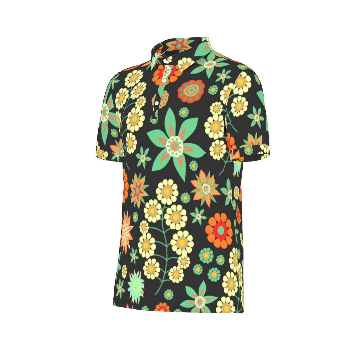 All-Over Print Men's Stretch Polo Shirt