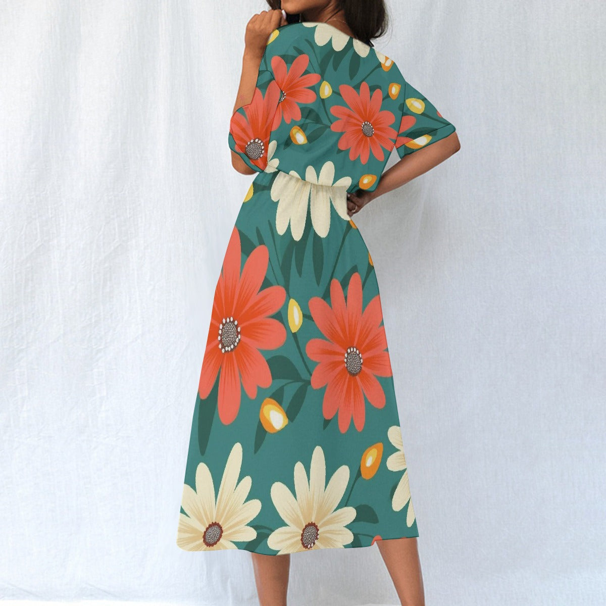 All-Over Print Women's Elastic Waist Dress