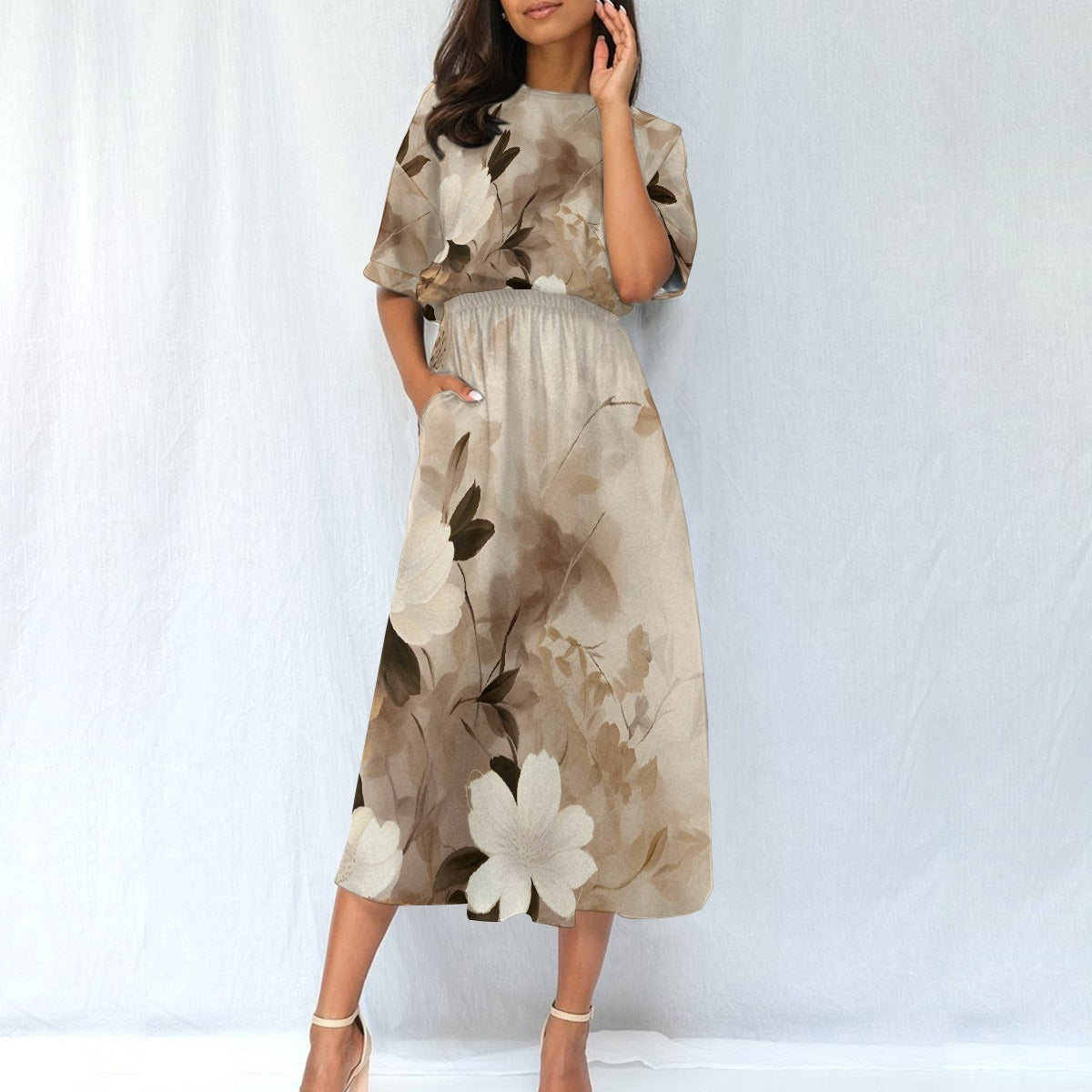 All-Over Print Women's Elastic Waist Dress