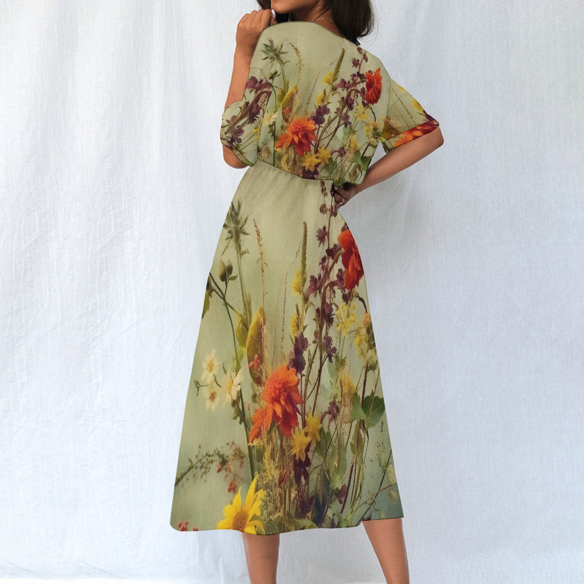 All-Over Print Women's Elastic Waist Dress