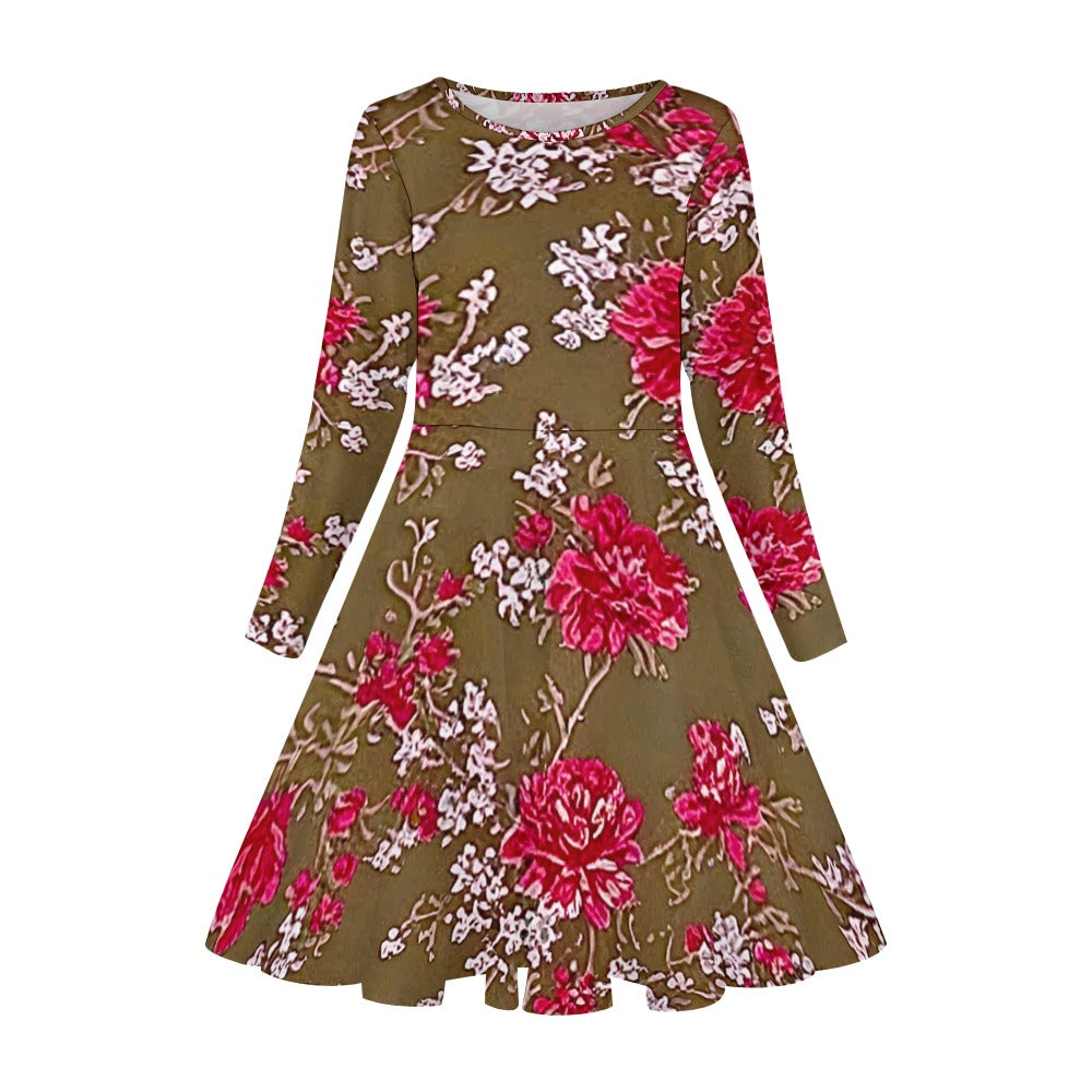 Girls' long sleeve dress