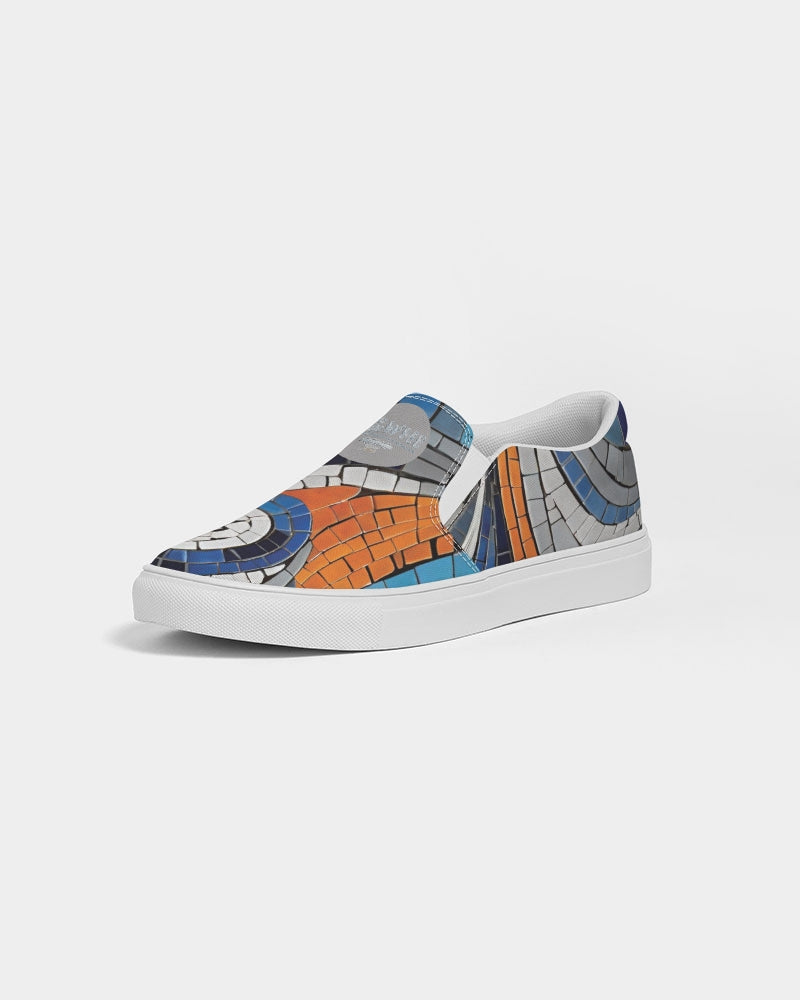 Beautiful Mosaic White Sister Women's Slip-On Canvas Shoe