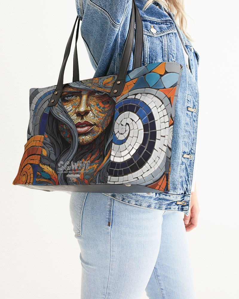 Beautiful Mosaic White Sister Stylish Tote