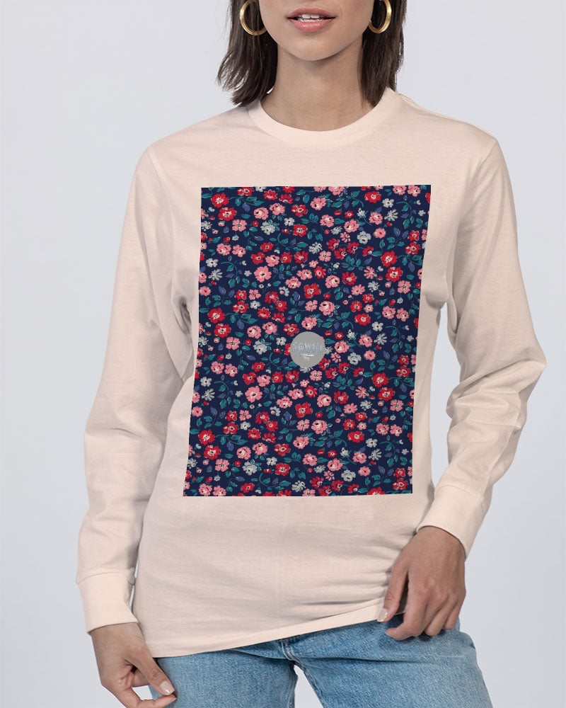 Midnight blue pretty glance. Unisex Long Sleeve Tee | Lane Seven