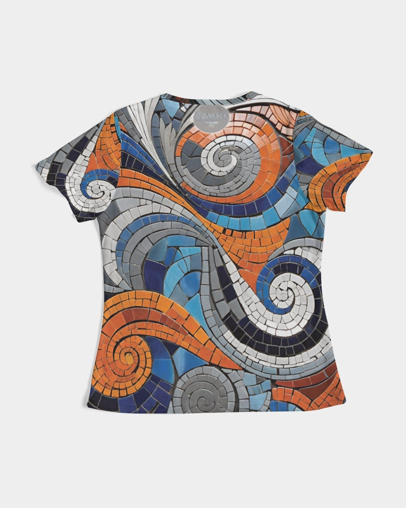 Beautiful Mosaic White Sister Women's All-Over Print Tee