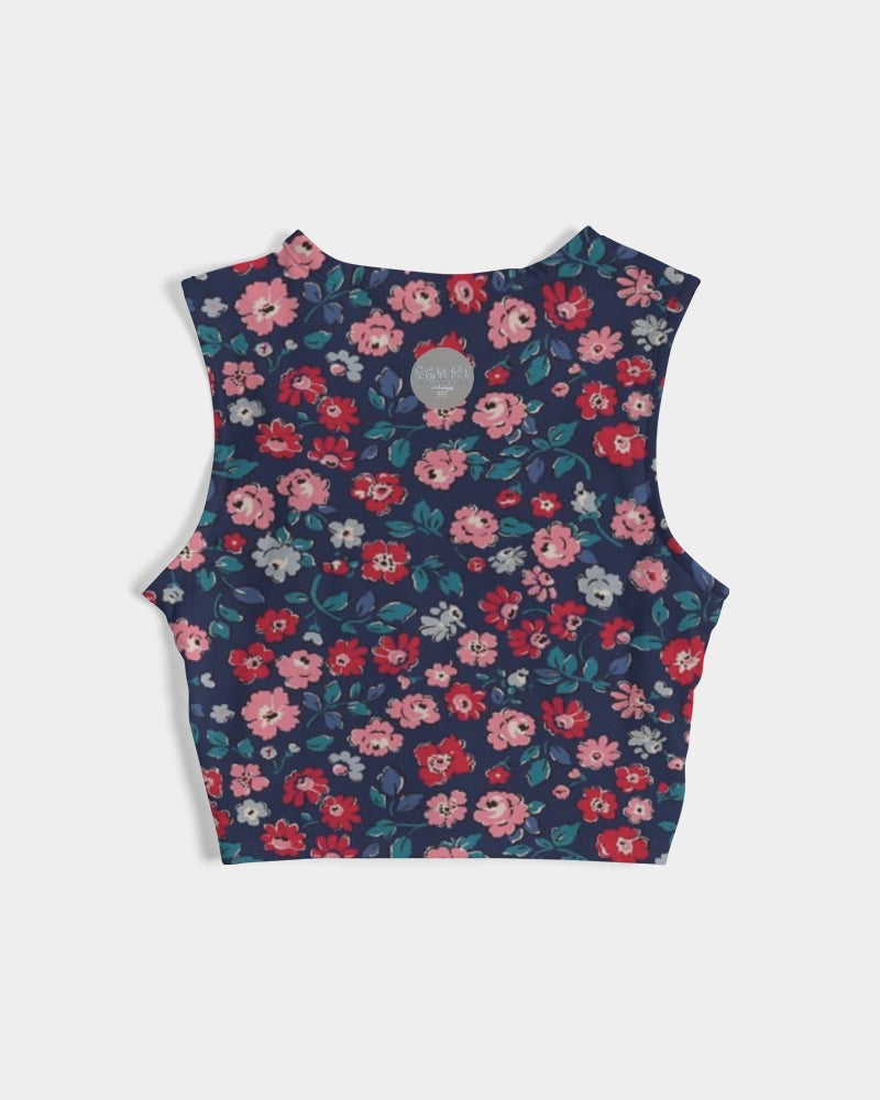 Midnight blue pretty glance. Women's All-Over Print Twist-Front Tank