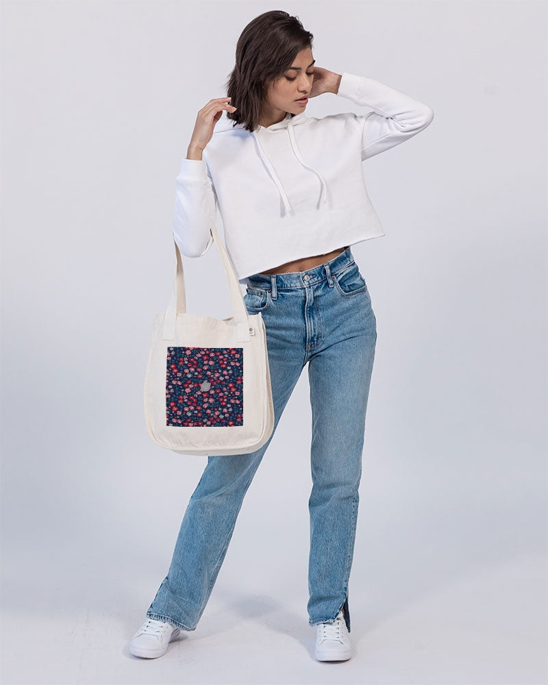Midnight blue pretty glance. Organic Cotton Canvas Market Tote | Econscious