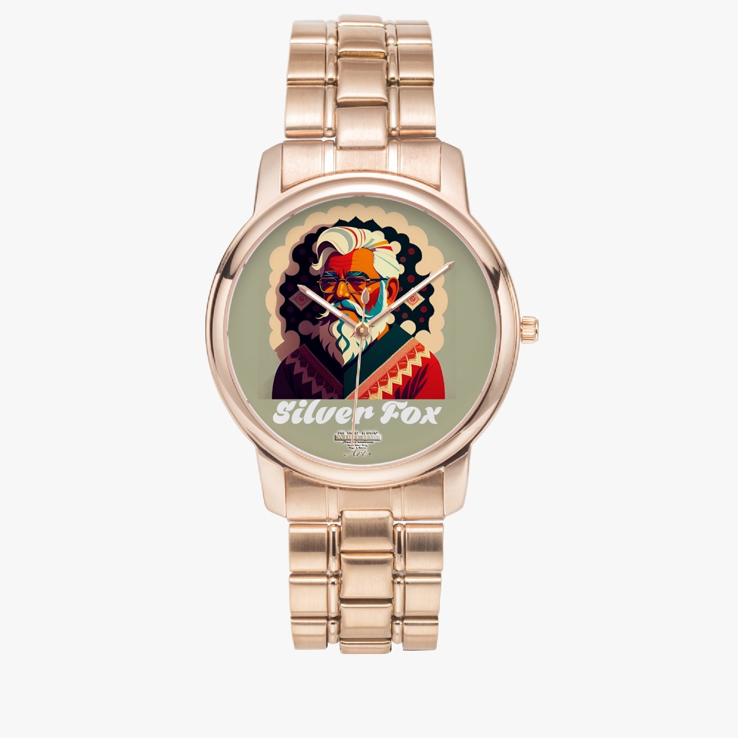 South Asian Silverfox Folding Clasp Type Stainless Steel Quartz Watch