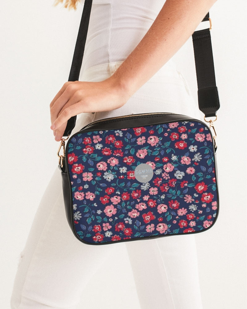 Midnight blue pretty glance. Crossbody Bag