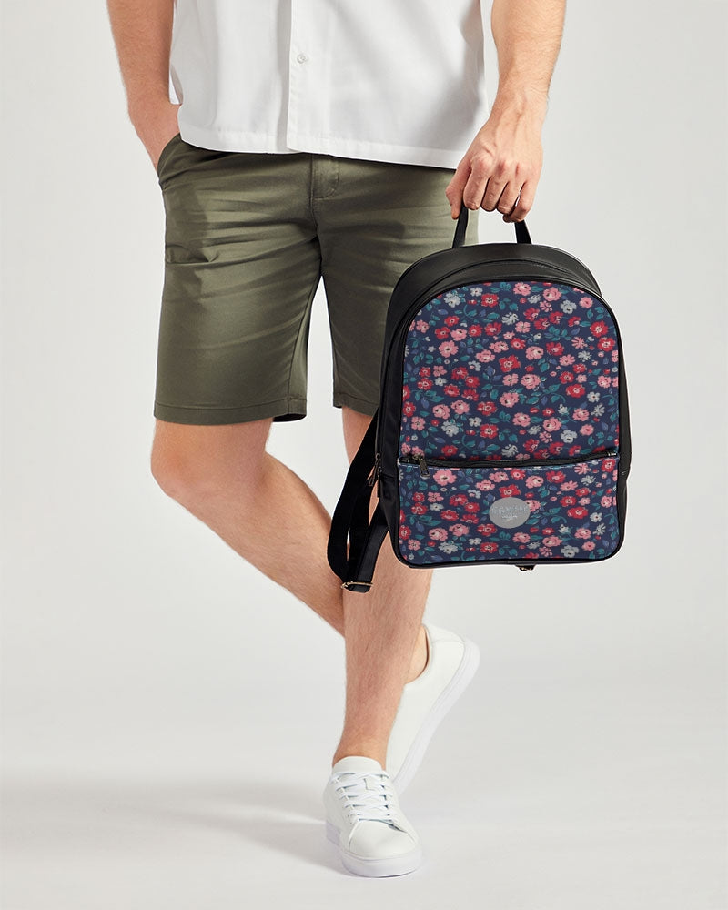 Midnight blue pretty glance. Classic Faux Leather Backpack