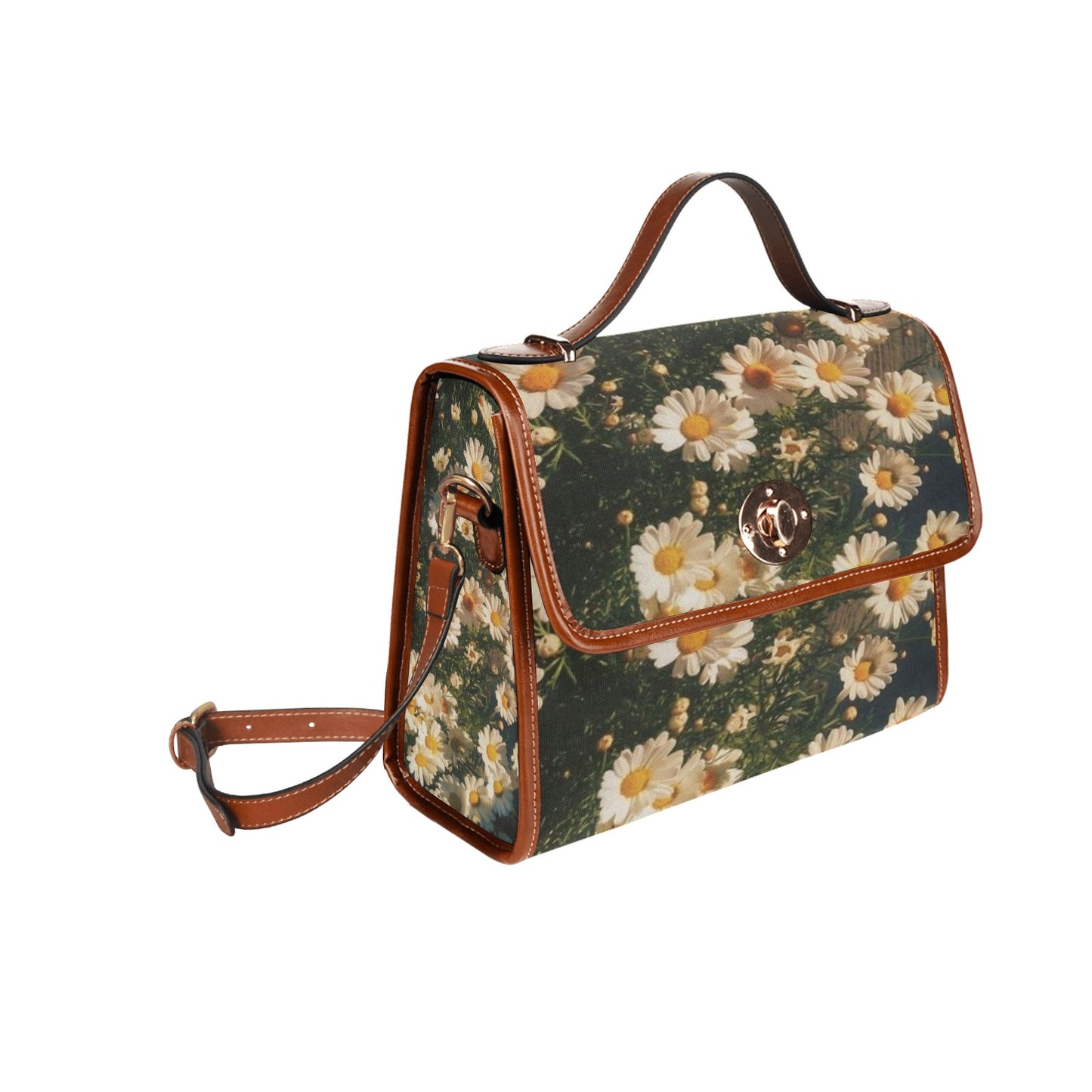 Waterproof Canvas Bag-Brown (All Over Print) (1641)