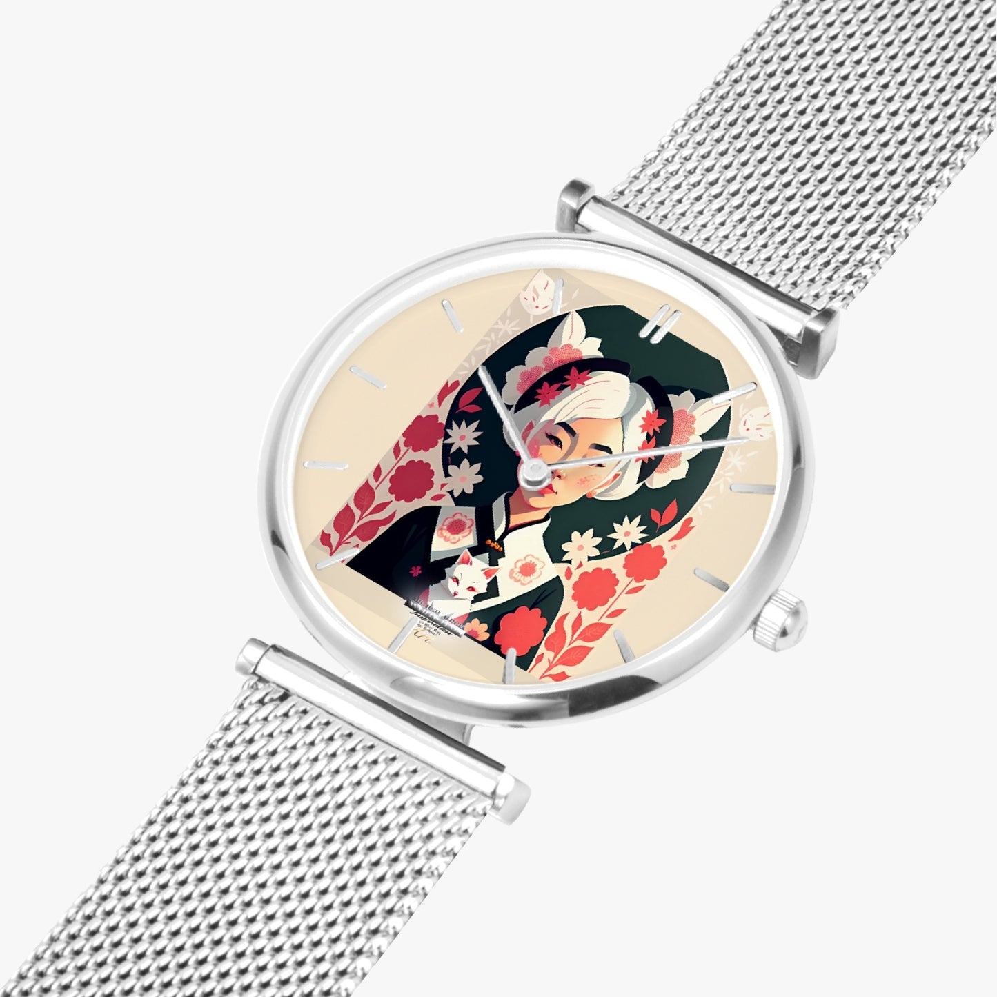 Asian the SilverFox New Stylish Ultra-Thin Quartz Watch (With Indicators)