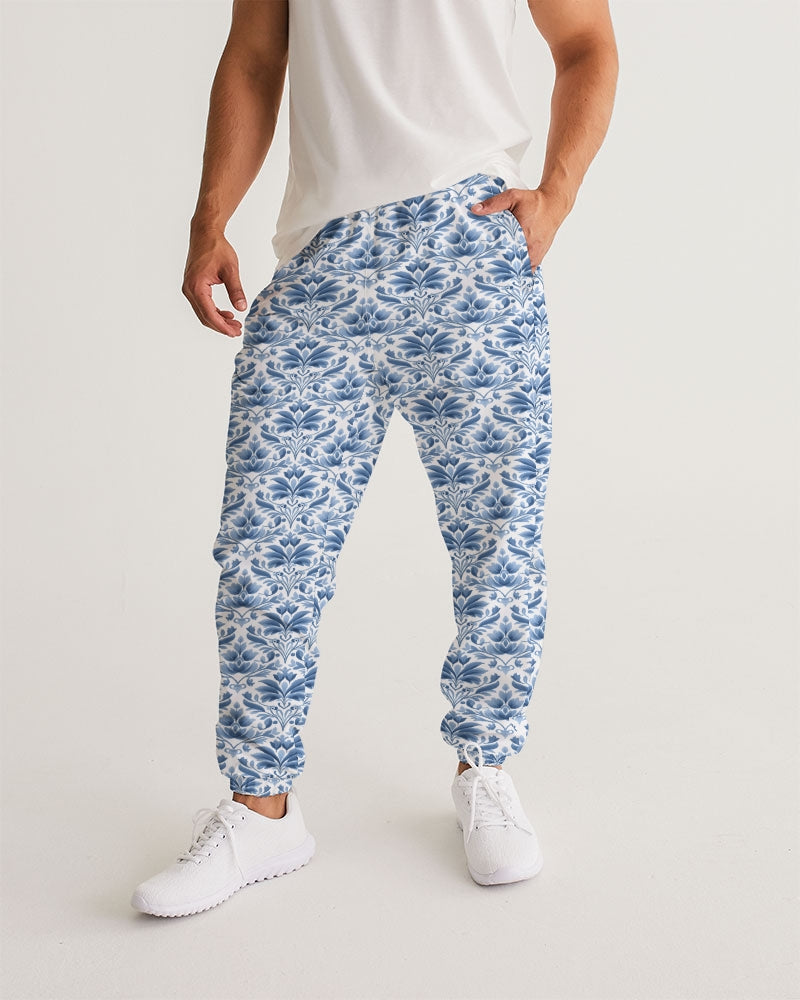 light blue Royal patten Men's All-Over Print Track Pants