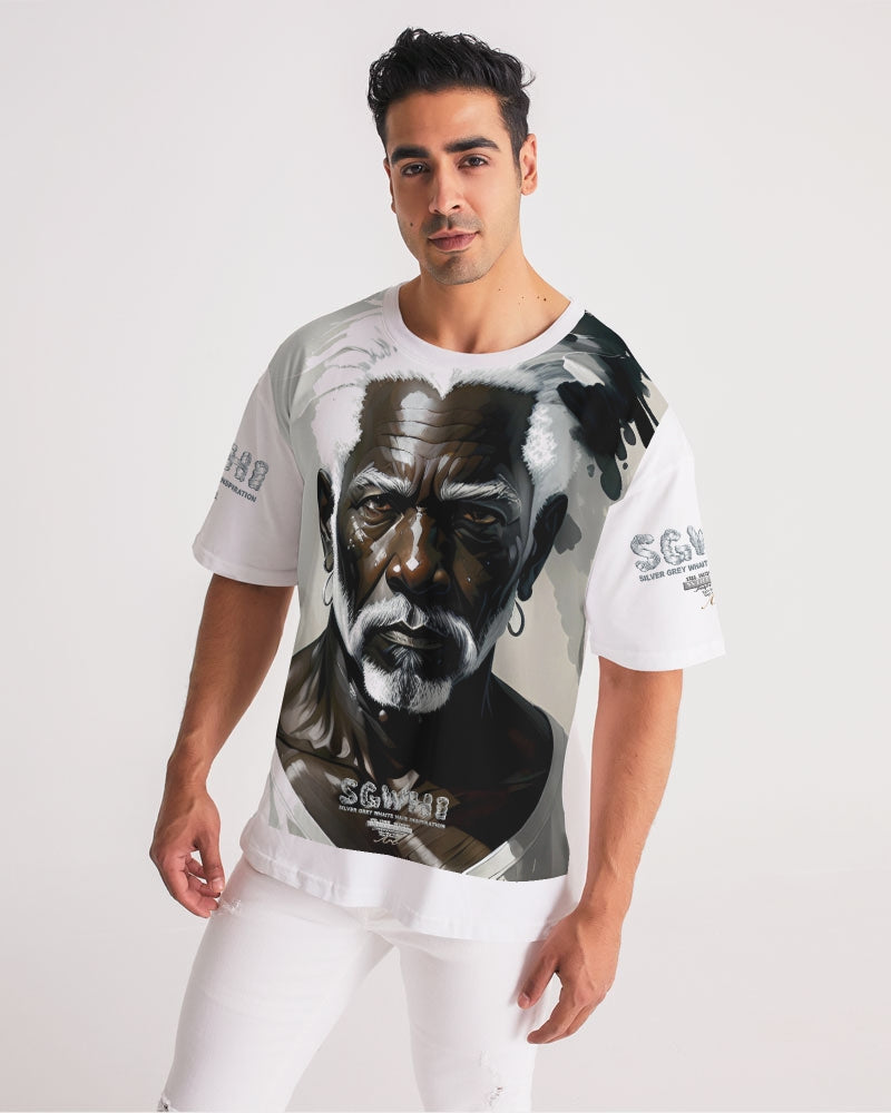 Black silver grey brother Men's All-Over Print Premium Heavyweight Tee