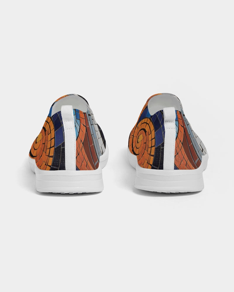 Beautiful Mosaic White Sister Women's Slip-On Flyknit Shoe