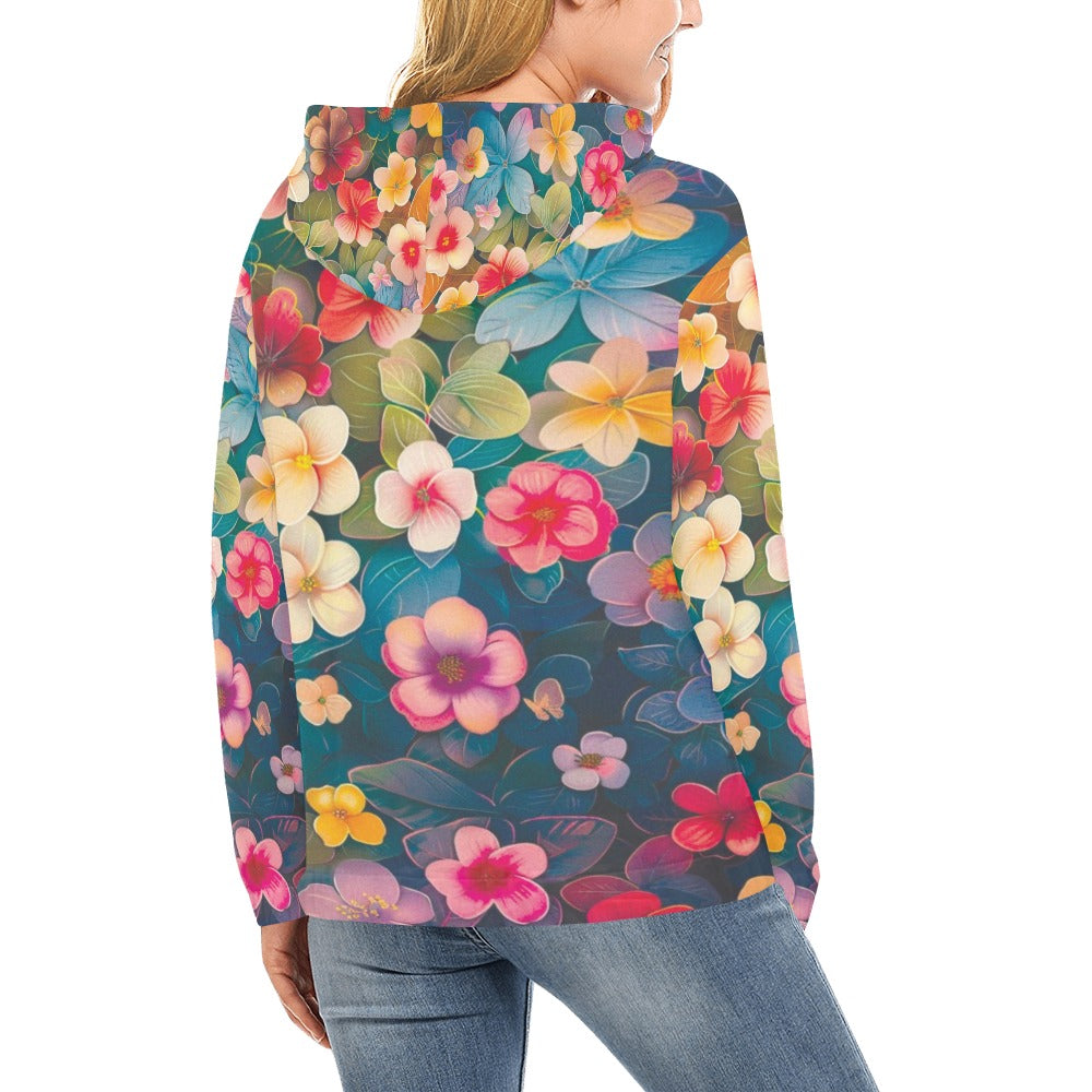 Women's All Over Print Hoodie (Model H13)