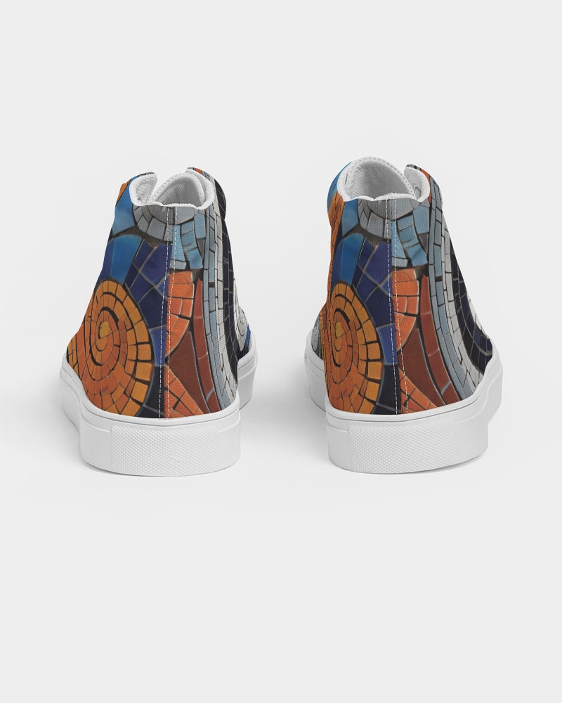 Beautiful Mosaic White Sister Women's Hightop Canvas Shoe