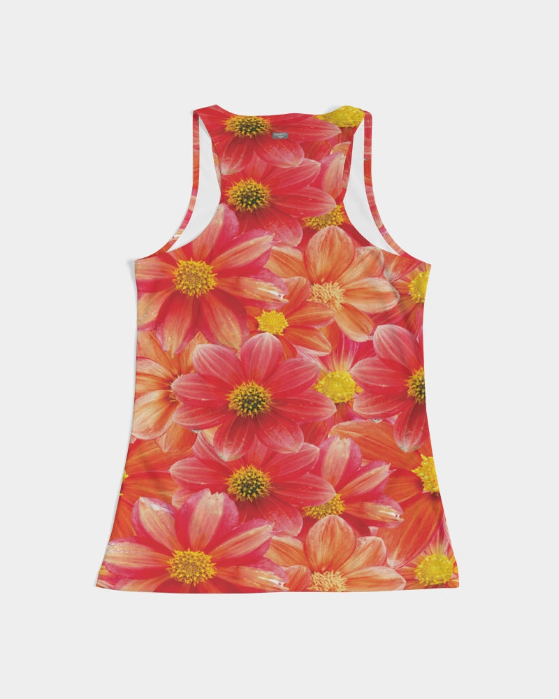 Beautiful blood orange flower design Women's All-Over Print Tank