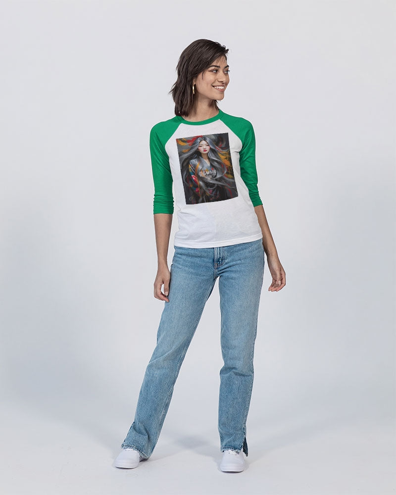 This is part three of a three part collection Unisex Three-Quarter Sleeve Baseball Tee | Bella + Canvas