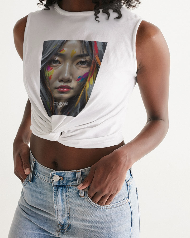 Asian Collection (Part 2 ) Women's All-Over Print Twist-Front Tank