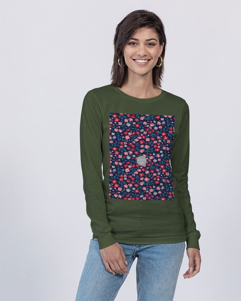 Midnight blue pretty glance. Unisex Jersey Long Sleeve Tee | Bella + Canvas