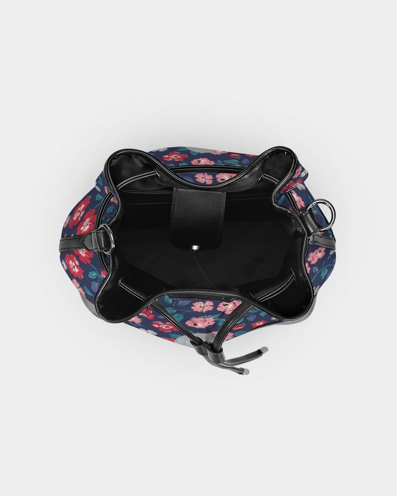 Midnight blue pretty glance. Mini Drawstring Bucket Bag