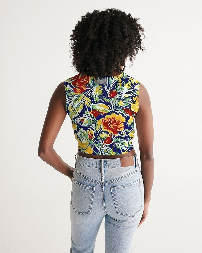 Painted floor design Women's All-Over Print Twist-Front Tank