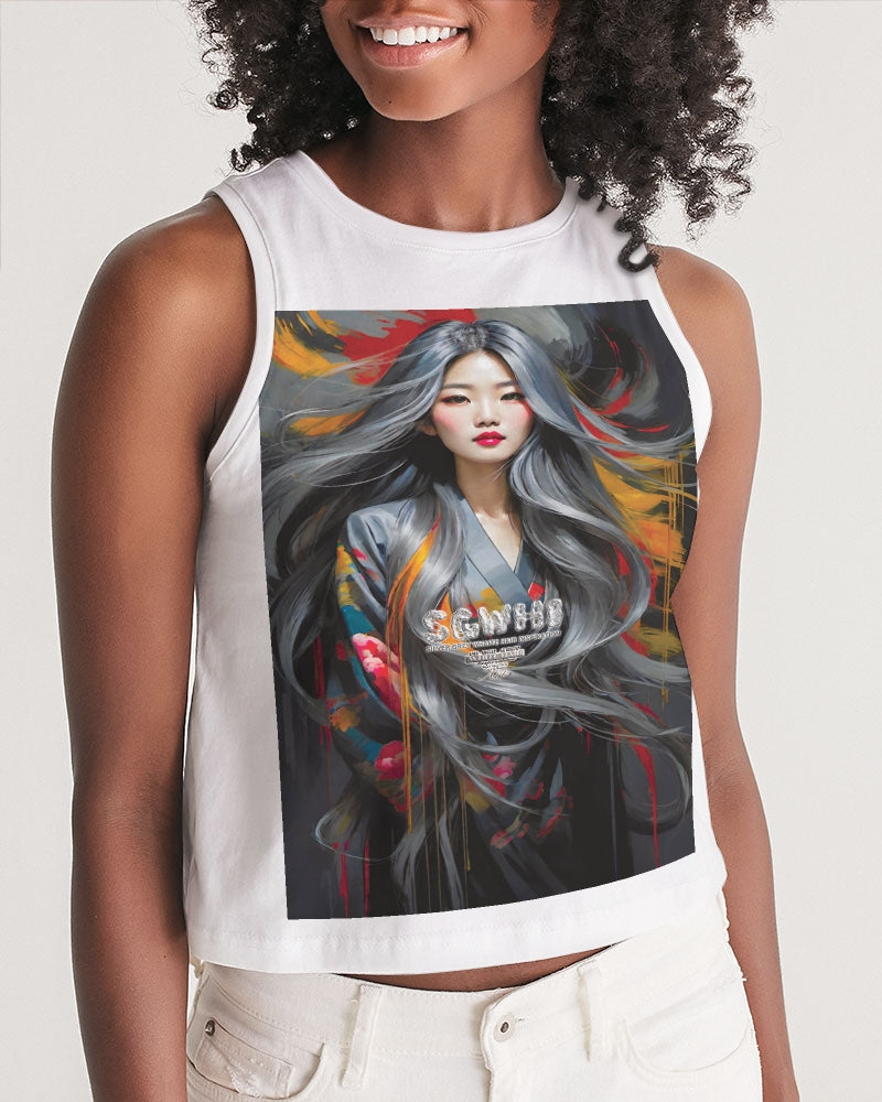 This is part three of a three part collection Women's All-Over Print Cropped Tank