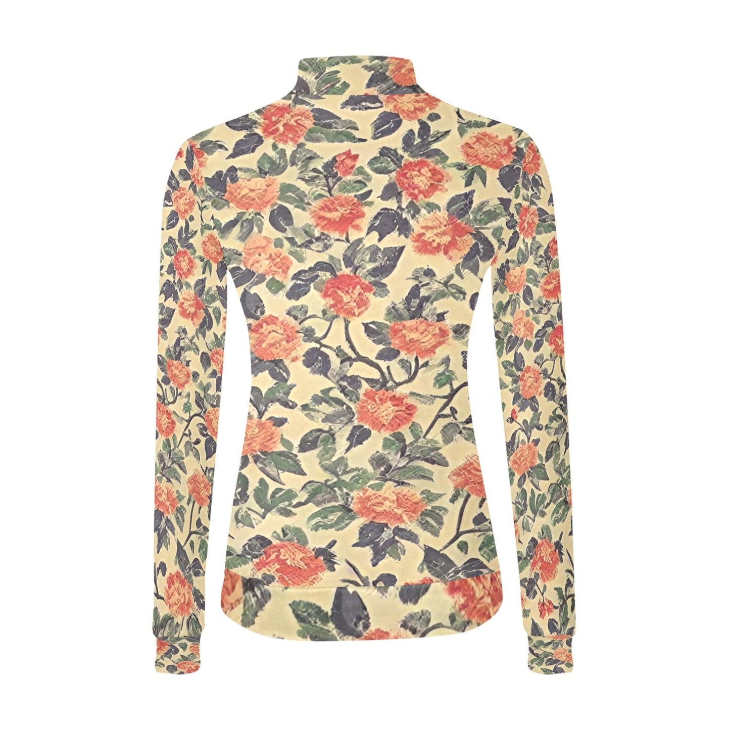 Women's All Over Print Mock Neck Sweater (H43)