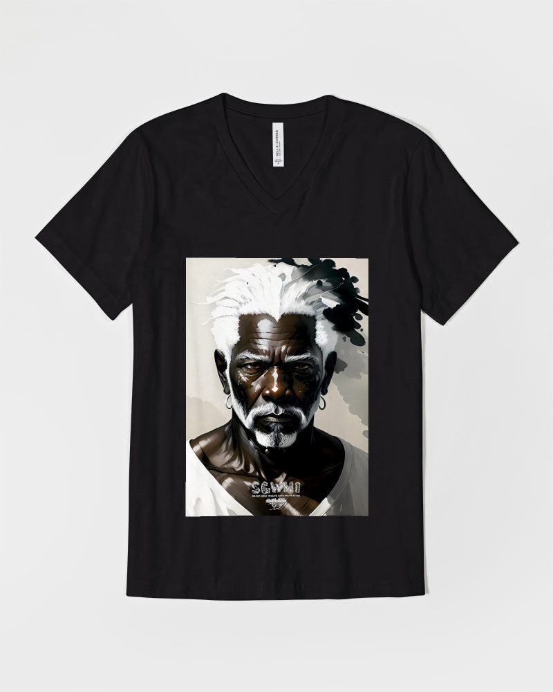 Black silver grey brother Unisex Jersey V-Neck Tee | Bella + Canvas