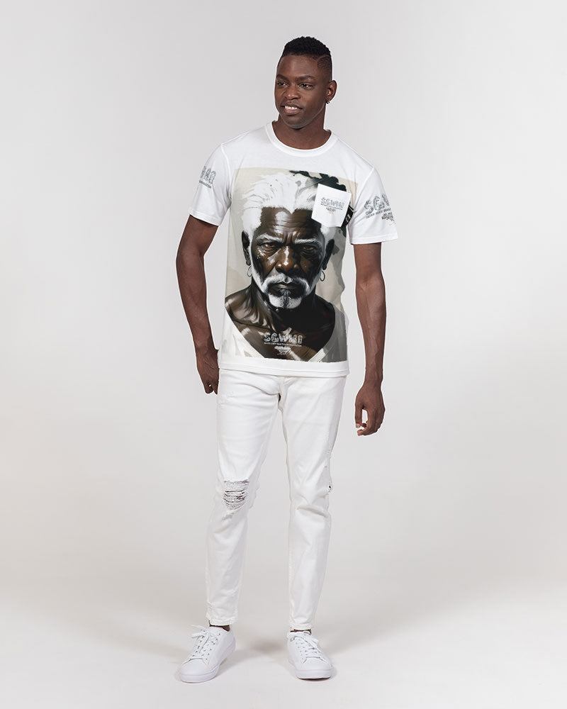 Black silver grey brother Men's All-Over Print Pocket Tee