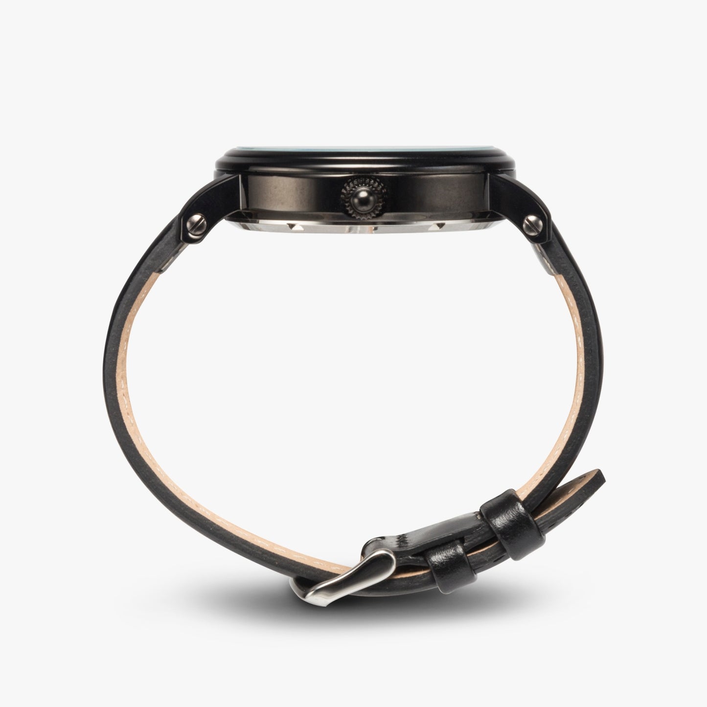 Silver bearded warrior 46mm Unisex Automatic Watch(Black)