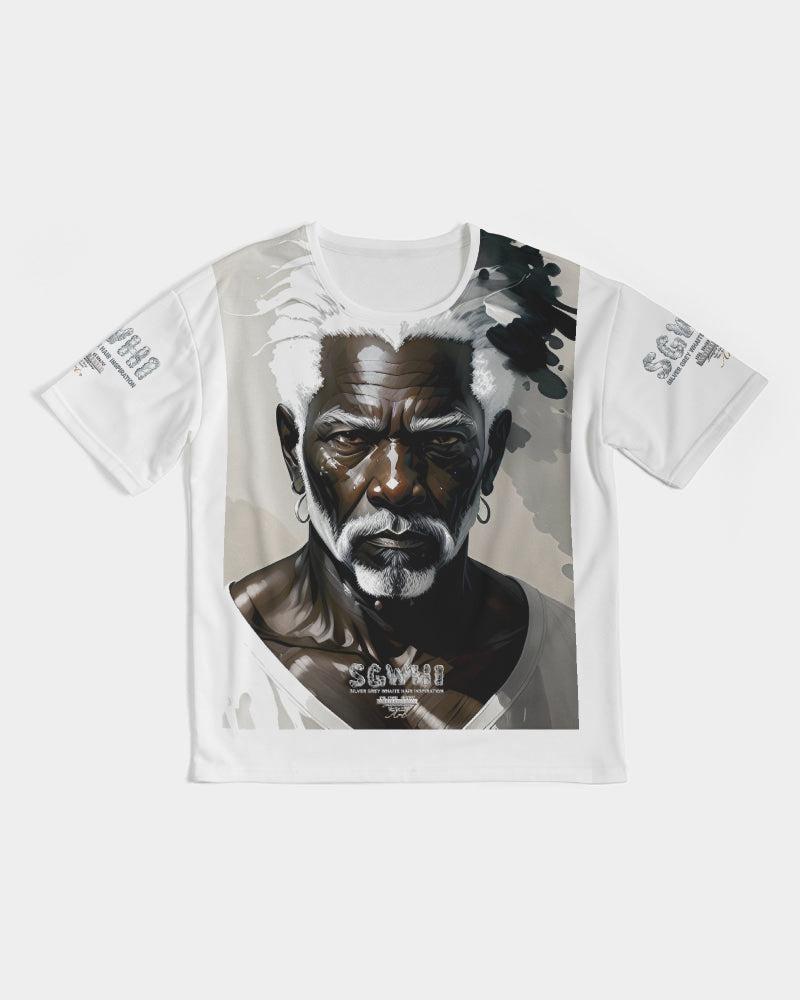Black silver grey brother Men's All-Over Print Premium Heavyweight Tee